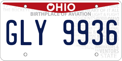 OH license plate GLY9936