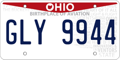 OH license plate GLY9944