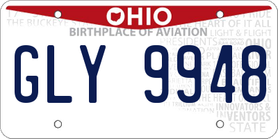 OH license plate GLY9948