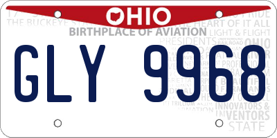 OH license plate GLY9968