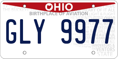 OH license plate GLY9977