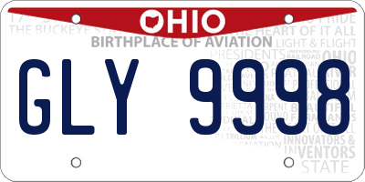 OH license plate GLY9998