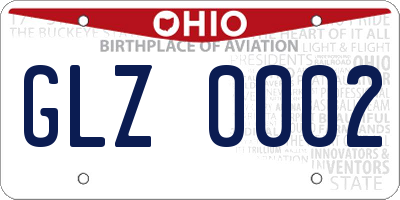 OH license plate GLZ0002