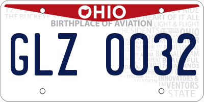 OH license plate GLZ0032