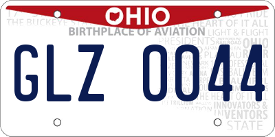 OH license plate GLZ0044