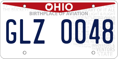 OH license plate GLZ0048