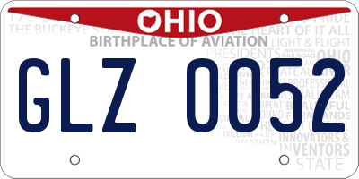 OH license plate GLZ0052