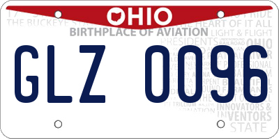OH license plate GLZ0096