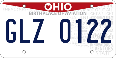 OH license plate GLZ0122