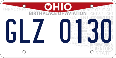 OH license plate GLZ0130