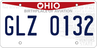 OH license plate GLZ0132
