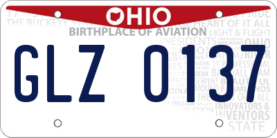 OH license plate GLZ0137