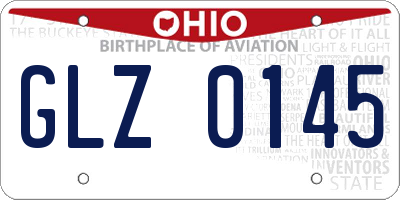 OH license plate GLZ0145