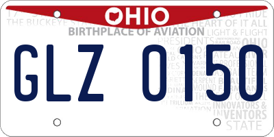 OH license plate GLZ0150