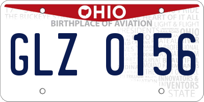 OH license plate GLZ0156