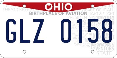 OH license plate GLZ0158