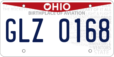 OH license plate GLZ0168
