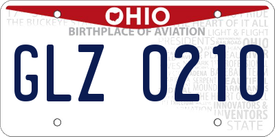 OH license plate GLZ0210