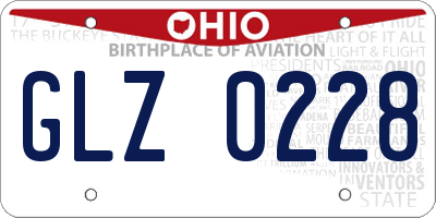 OH license plate GLZ0228