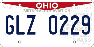 OH license plate GLZ0229