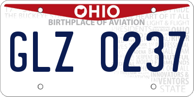 OH license plate GLZ0237