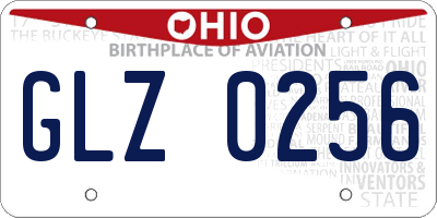 OH license plate GLZ0256