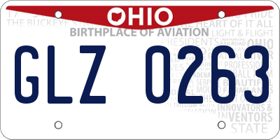 OH license plate GLZ0263