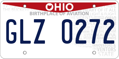 OH license plate GLZ0272