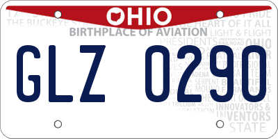 OH license plate GLZ0290
