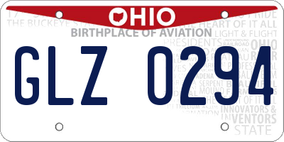 OH license plate GLZ0294