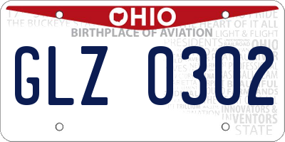 OH license plate GLZ0302
