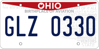 OH license plate GLZ0330