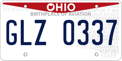 OH license plate GLZ0337
