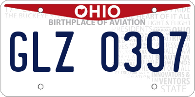 OH license plate GLZ0397