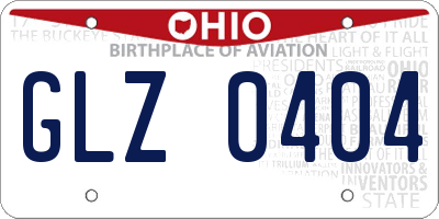 OH license plate GLZ0404