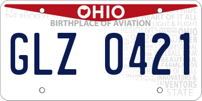 OH license plate GLZ0421
