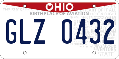 OH license plate GLZ0432