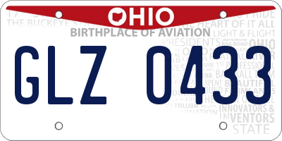 OH license plate GLZ0433