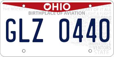 OH license plate GLZ0440