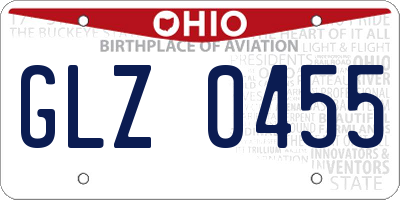 OH license plate GLZ0455