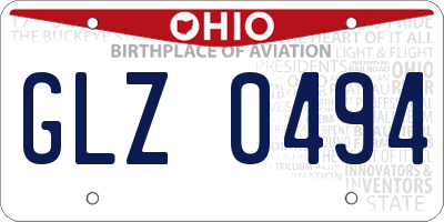 OH license plate GLZ0494