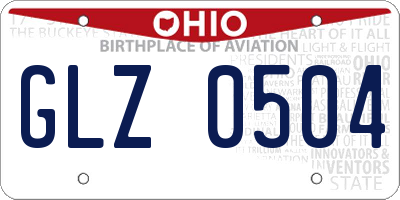 OH license plate GLZ0504