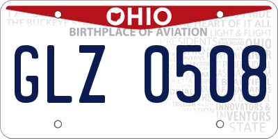 OH license plate GLZ0508
