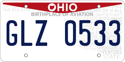 OH license plate GLZ0533
