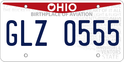 OH license plate GLZ0555