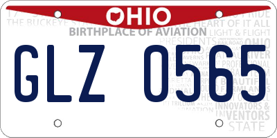 OH license plate GLZ0565