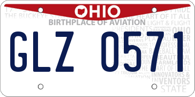 OH license plate GLZ0571