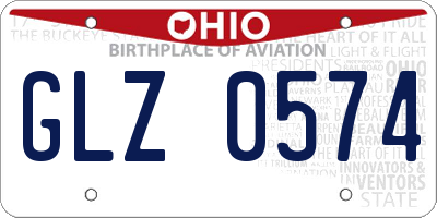 OH license plate GLZ0574