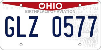 OH license plate GLZ0577