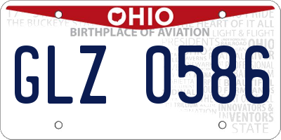 OH license plate GLZ0586